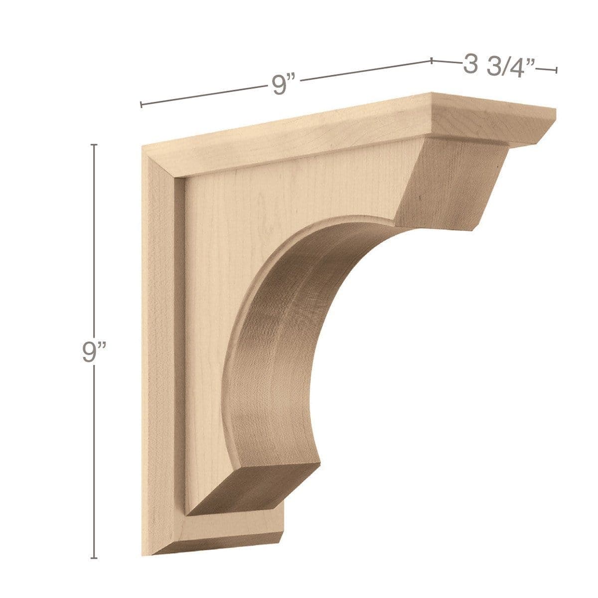 Medium Revival Corbel, 3 3/4"w x 9"h x 9"d
