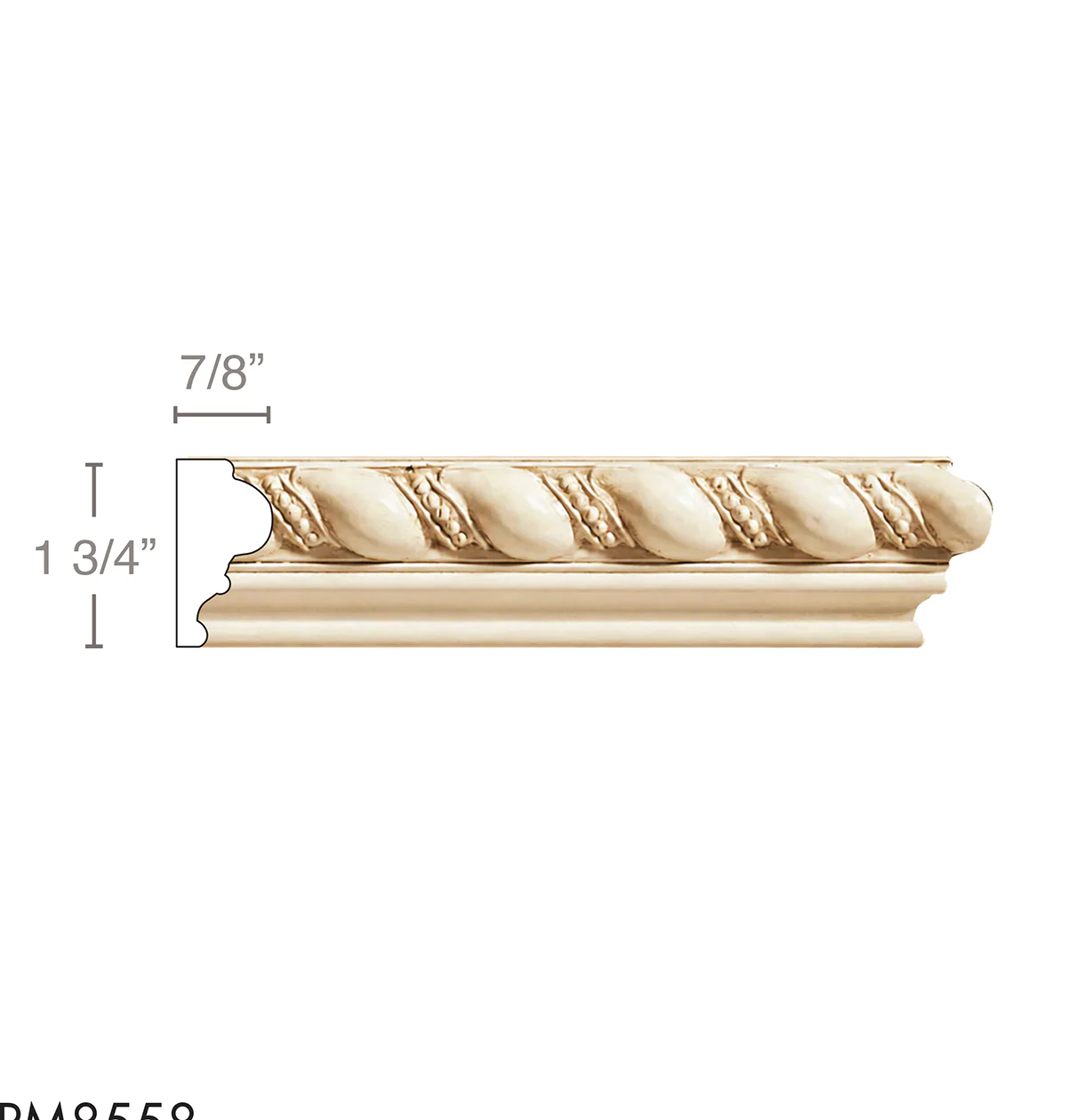 Medium Rope with Pearls, 1 3/4''w x 7/8''d