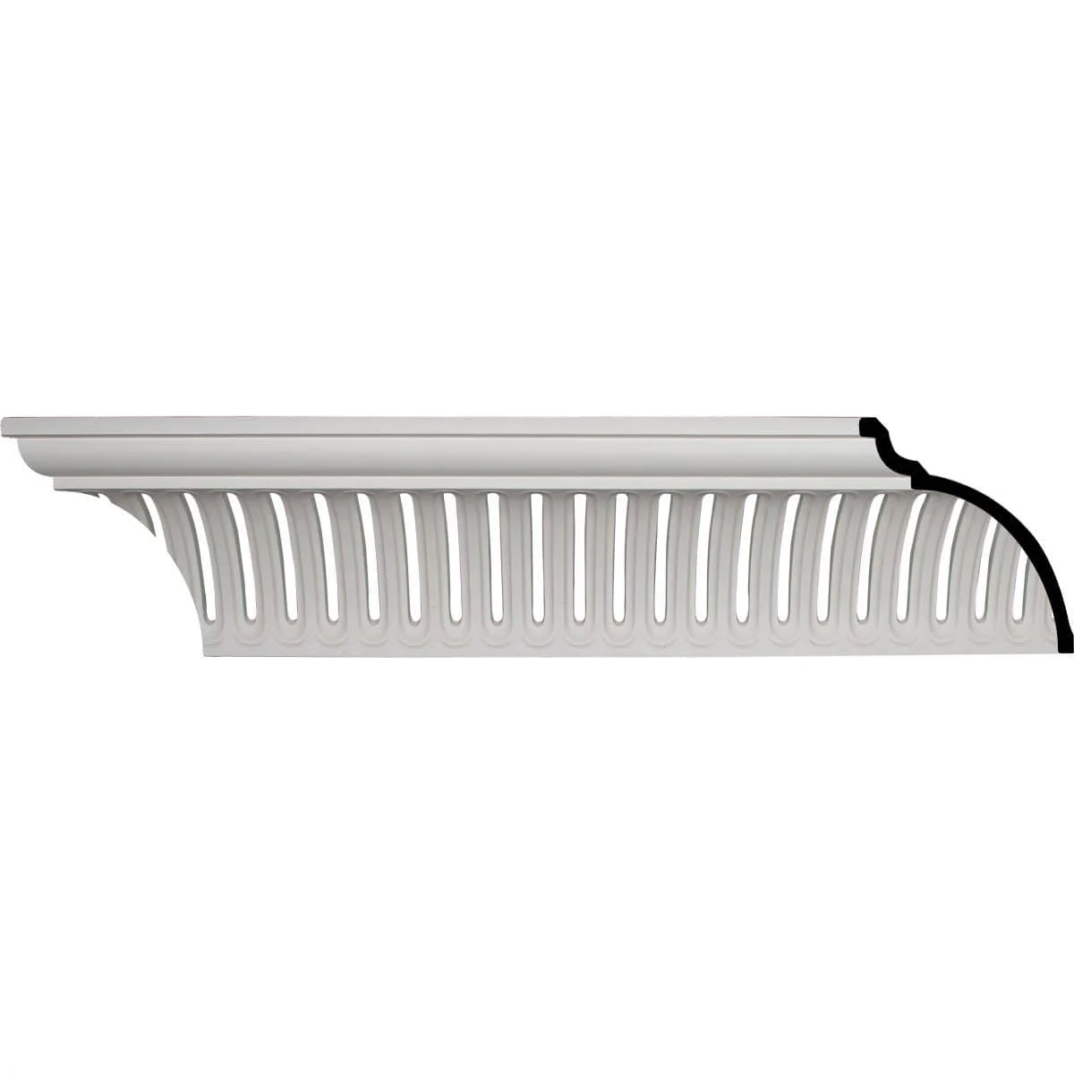 Melbourne Crown Moulding, 11 3/8"H x 10 7/8"P x 15 7/8"F x 94 1/2"L
