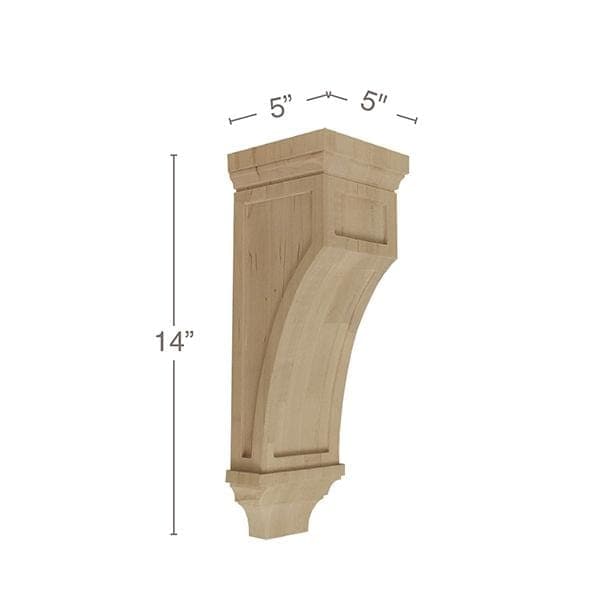 Mission Corbel, 5"w x 14"h x 5"d