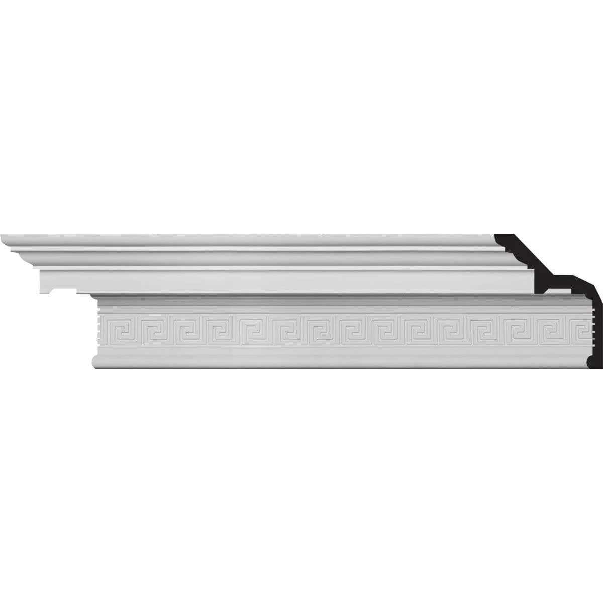 Nestor Greek Key Crown Moulding, 5 7/8"H x 4 3/4"P x 7 1/2"F x 94 1/2"L