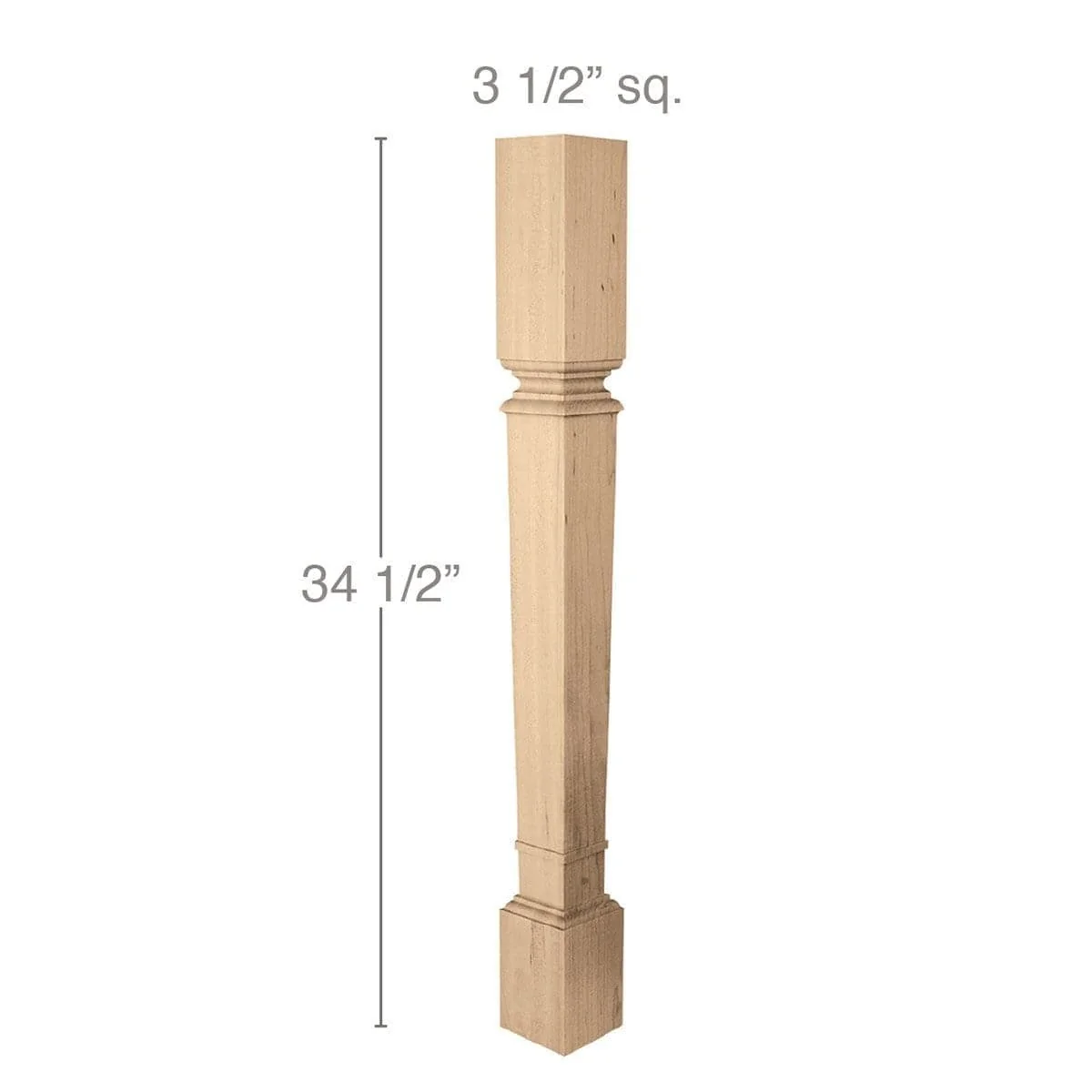 Palladian Island Column Whole, 3 1/2"w x 34 1/2"h x 3 1/2"d