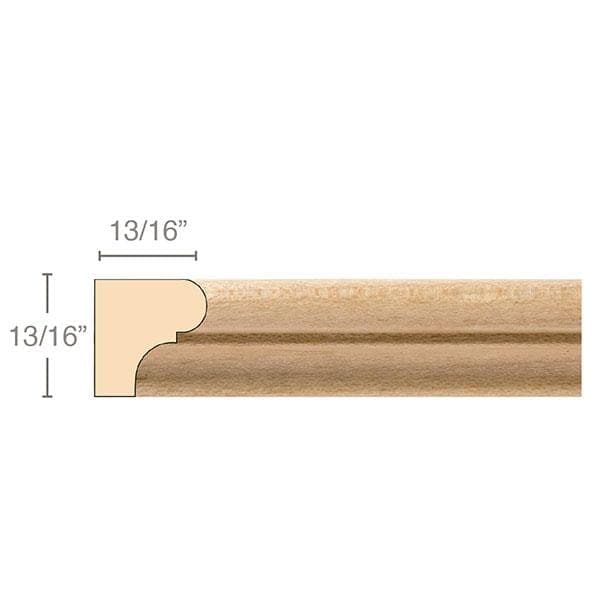 Parting Strip, 13/16''w x 13/16''d x 8' length, 8' length