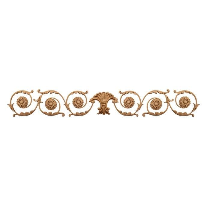 Renaissance Scroll Design Onlay, 34"w x 4 3/4"h x 3/8"d, Made To Order, Minimum Order Amount $300