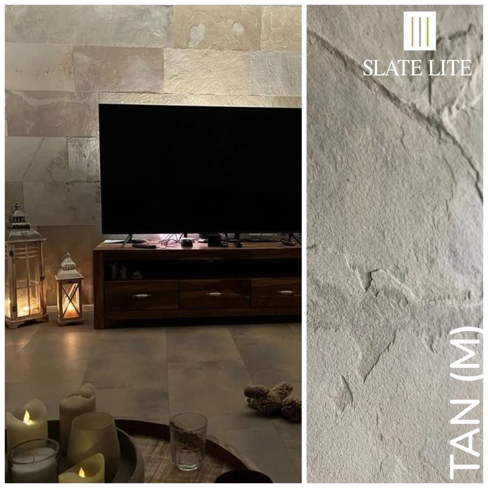 Tan, Natural Slate Veneer – 24" W x 48" L - Sold By Panel - Image 7