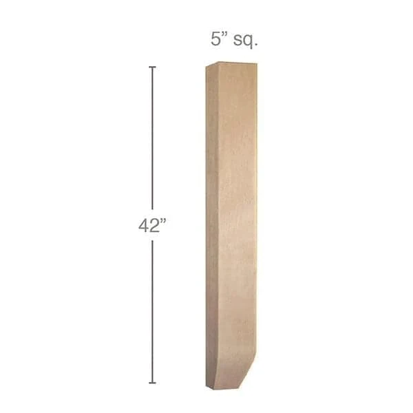 Shaker Tapered Square Bar Column, 5"sq. x 42"h