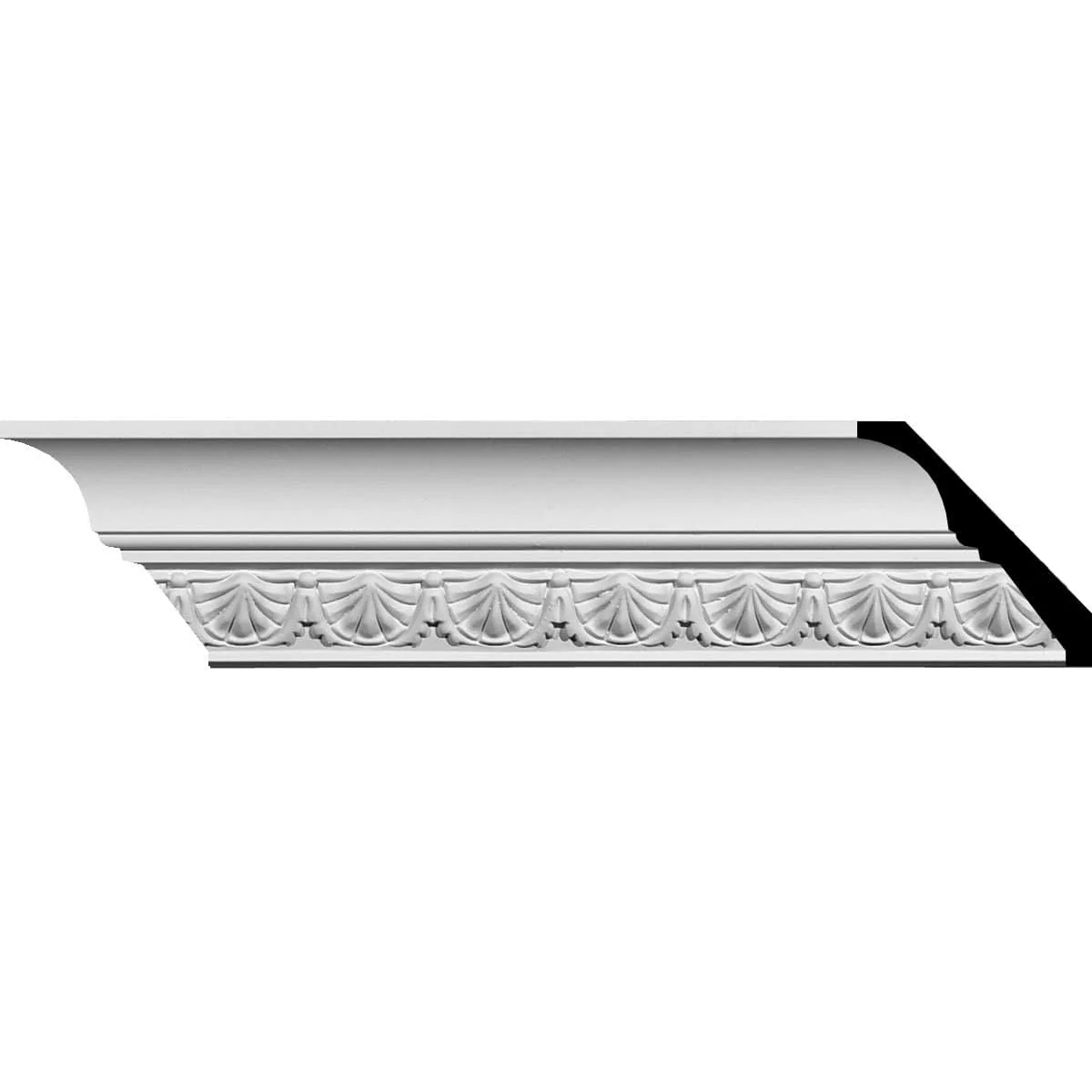 Shell Crown Moulding, 2 7/8"H x 2 3/4"P x 4"F x 94 1/2"L