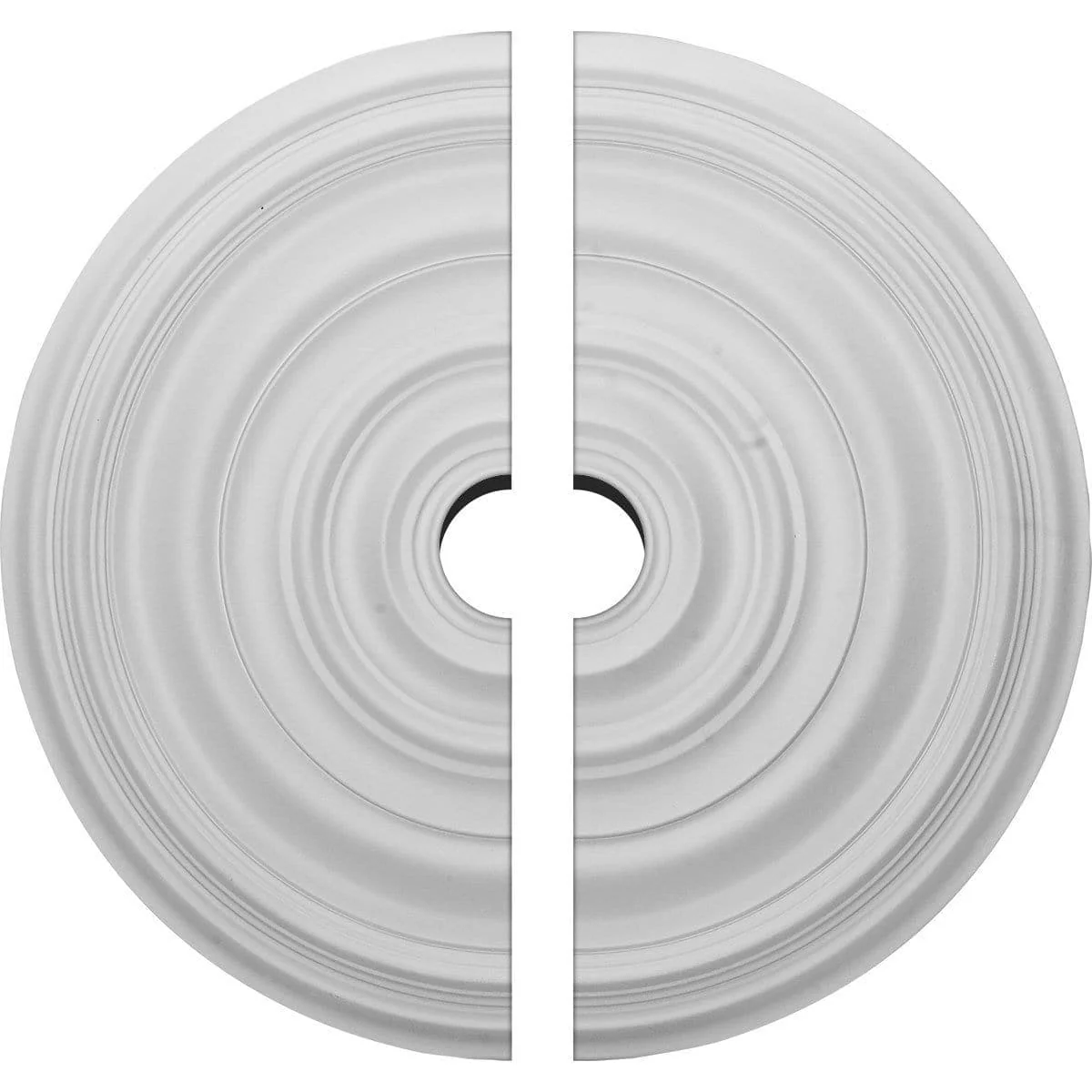 Smooth Ceiling Medallion, Two Piece (Fits Canopies up to 9 1/8")29 1/8"OD x 4"ID x 1 1/2"P
