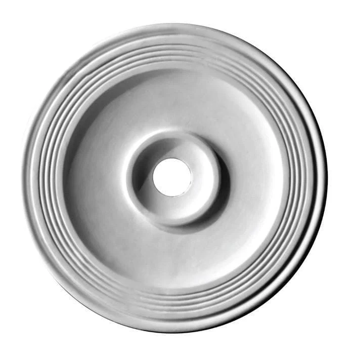 SMOOTH MEDALLION, PLASTER, 12 3/4"W X 12 3/4"H X 7/8"D, Made To Order
