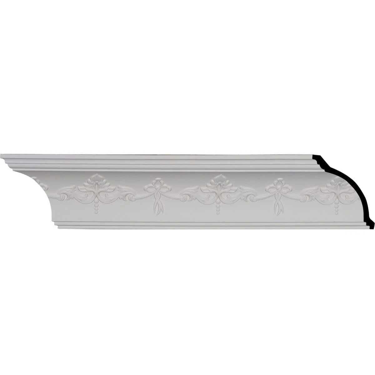 Sydney Crown Moulding, 4 1/4"H x 4 1/8"P x 5 7/8"F x 94 1/2"L, (8" Repeat)