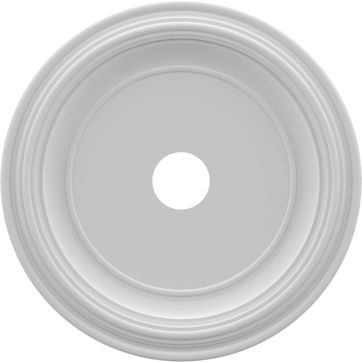 Thermoformed PVC Ceiling Medallion (Fits Canopies up to 13 1/2"), 22"OD x 3 1/2"ID x 1 1/2"P