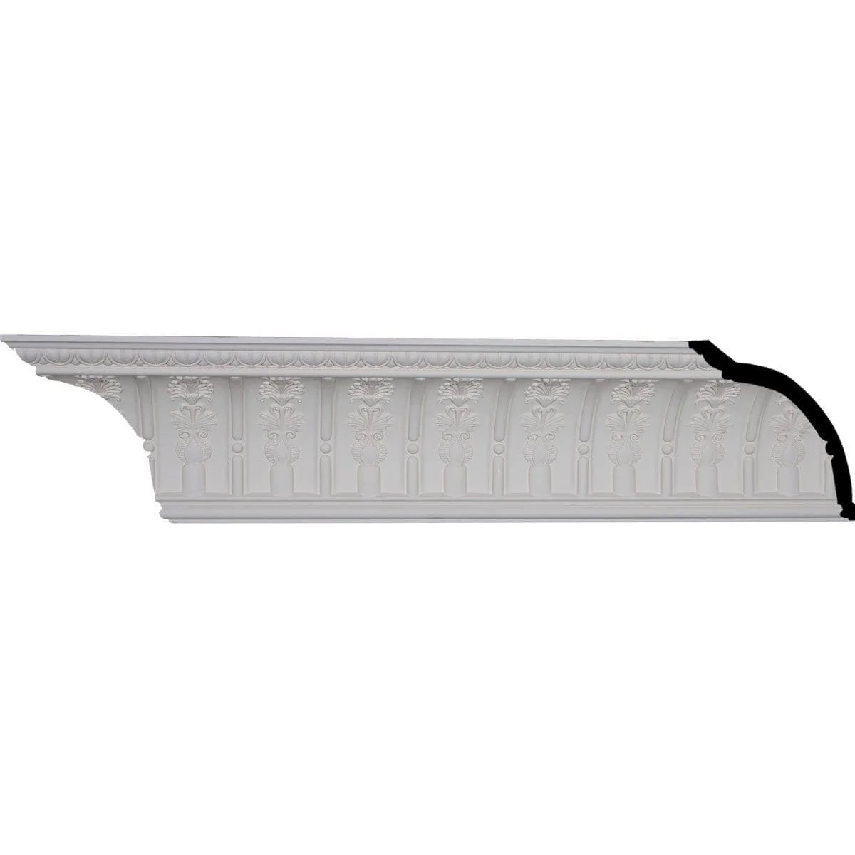 Titus Crown Moulding, 9 1/4"H x 7 1/2"P x 11 7/8"F x 94 1/2"L
