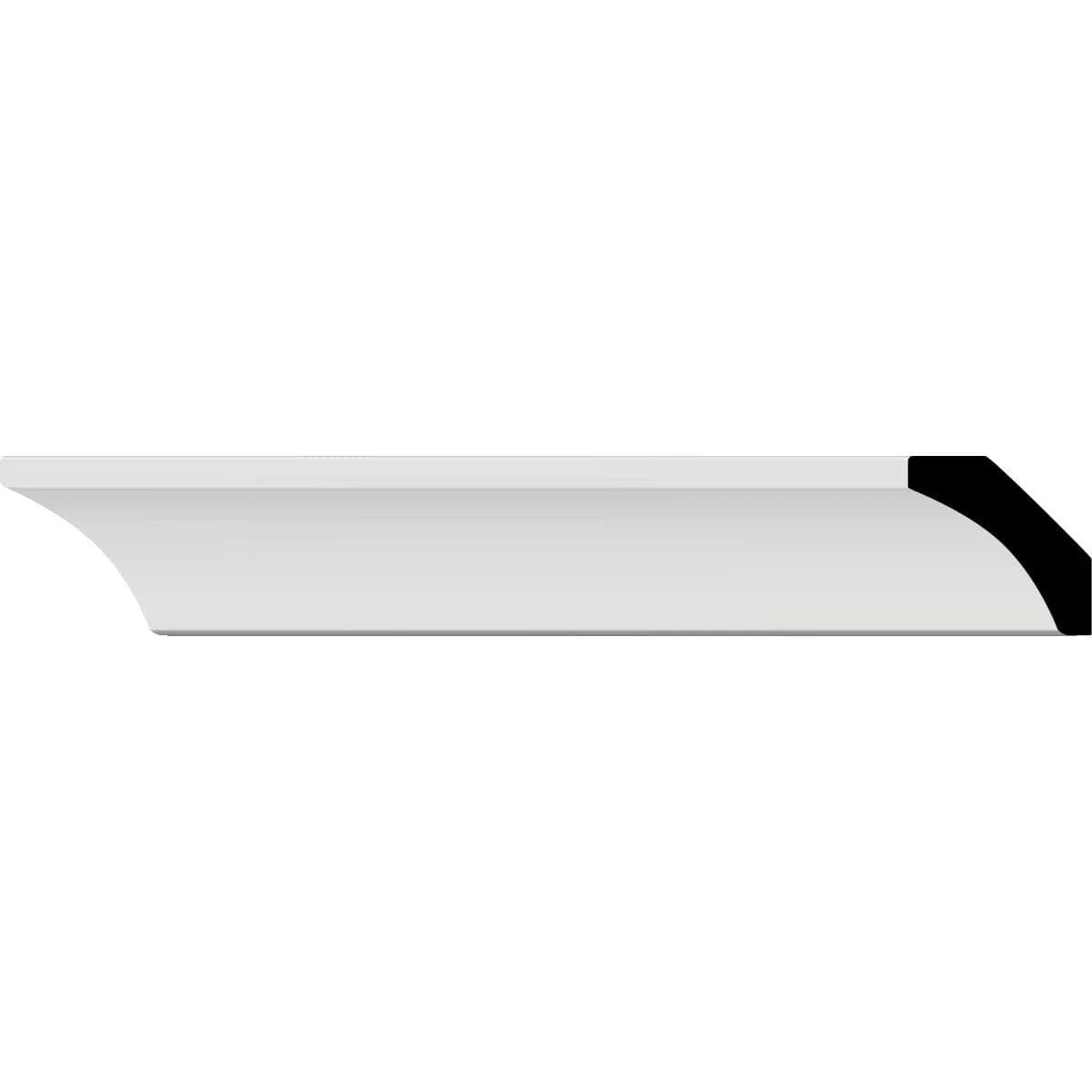 Traditional Crown Moulding, 1 1/8"H x 1 1/8"P x 1 1/2"F x 94 1/2"L