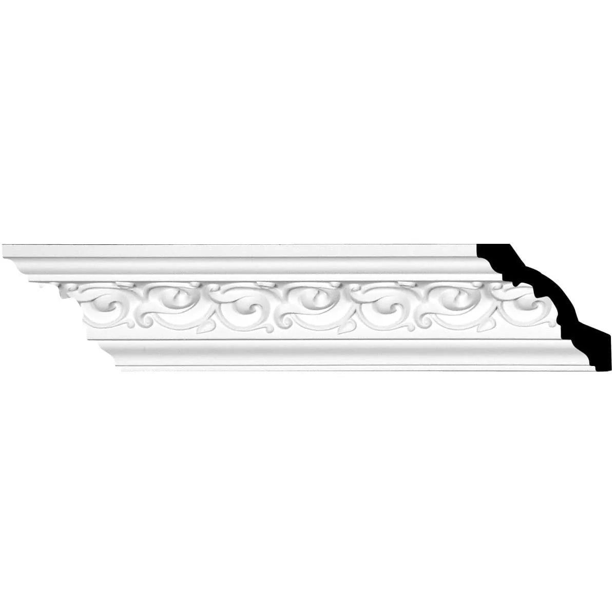 Versailles Crown Moulding, 3 3/8"H x 3 3/8"P x 4 3/4"F x 94 1/2"L