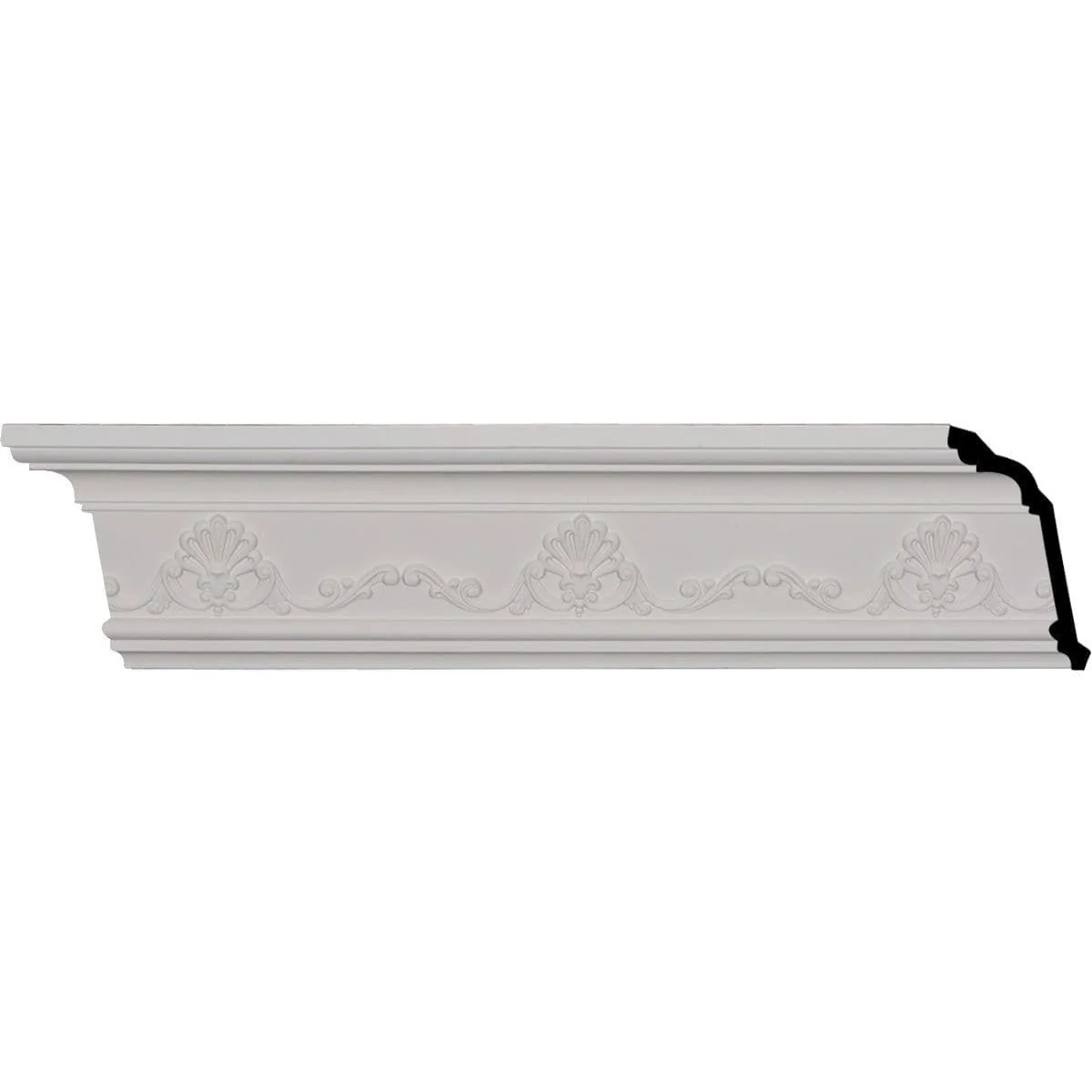 Versailles Crown Moulding, 4 3/8"H x 3 1/4"P x 5 3/8"F x 94 1/2"L, (6 1/2" Repeat)