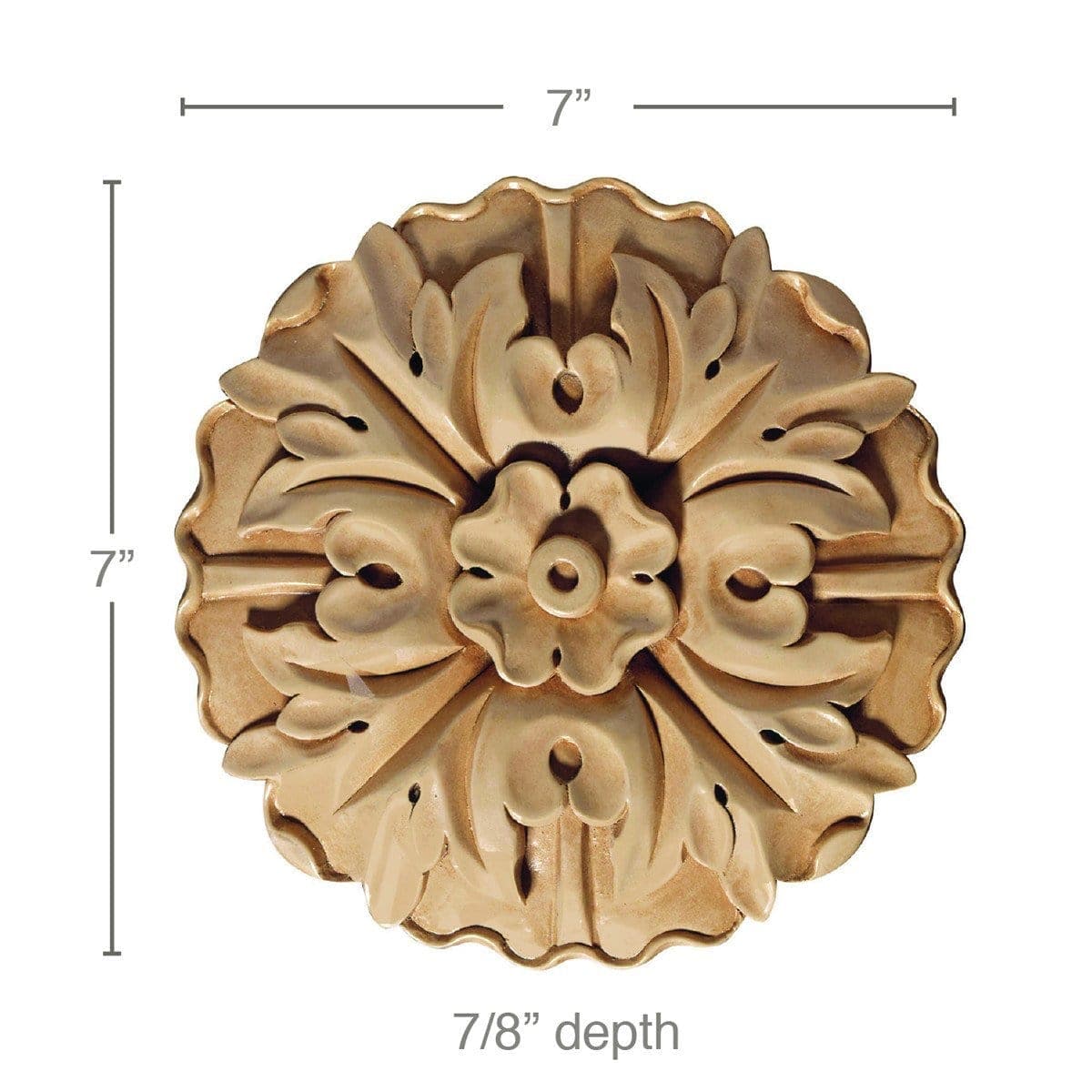 X-Large Round Rosette, 7" dia. x 7/8" d