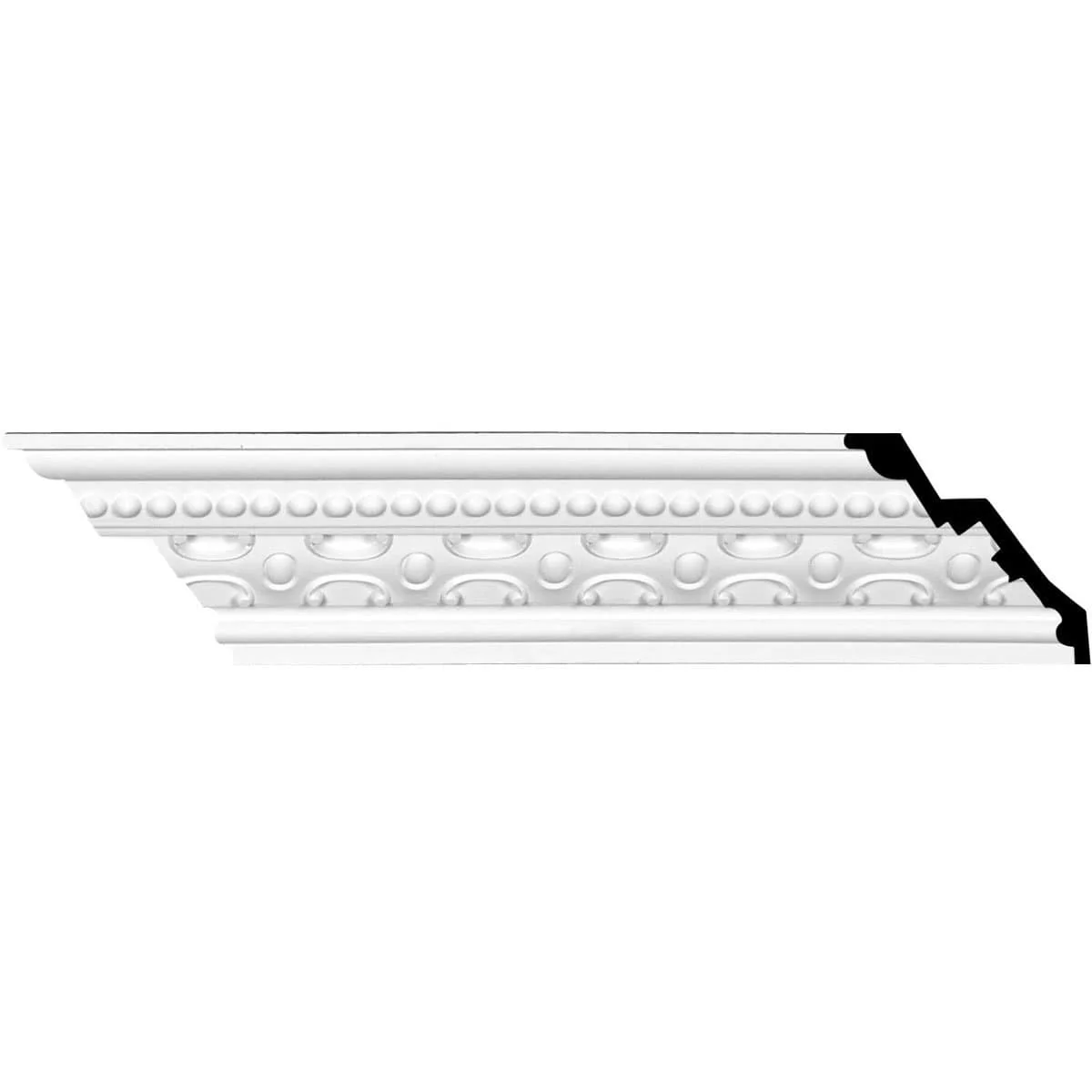 Zadlo Crown Moulding, 4 1/8"H x 4 1/8"P x 5 7/8"F x 94 1/2"L
